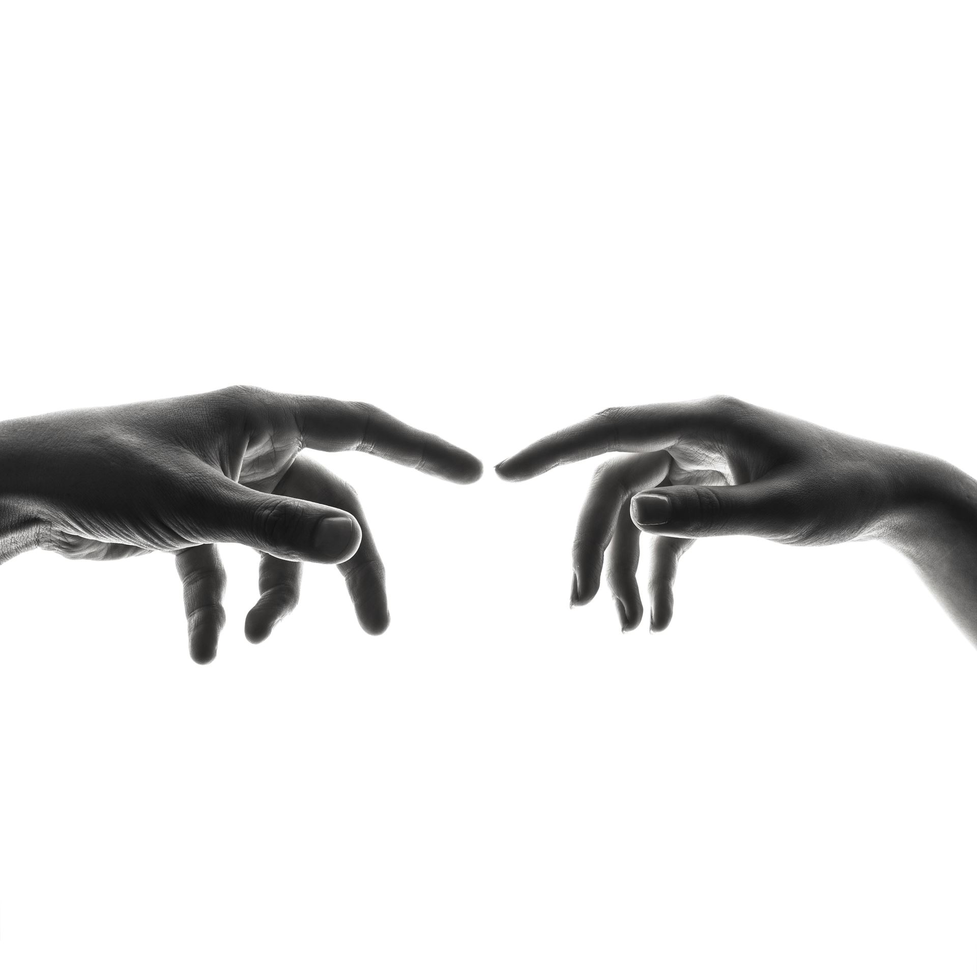 Hands touching